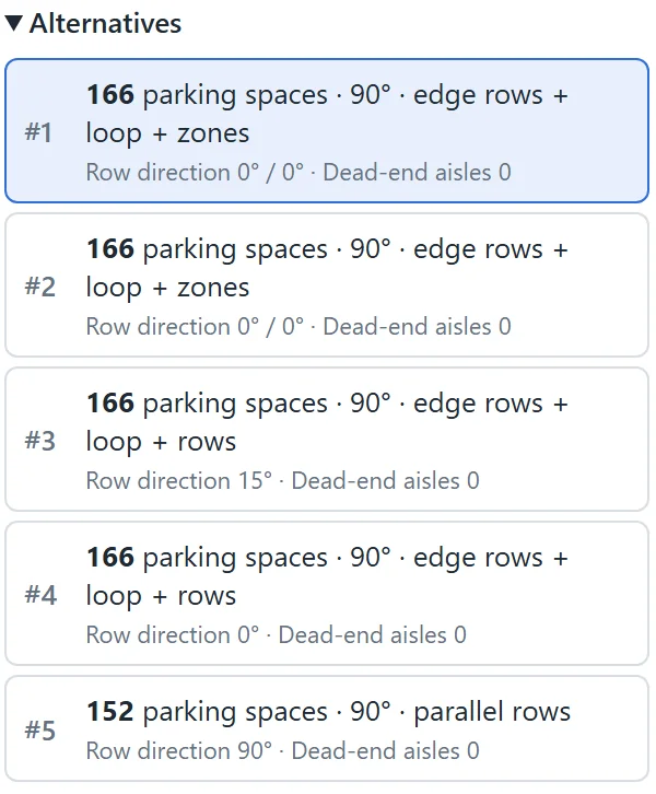 Surface Parking Planner: A Full Parking Layout in Seconds