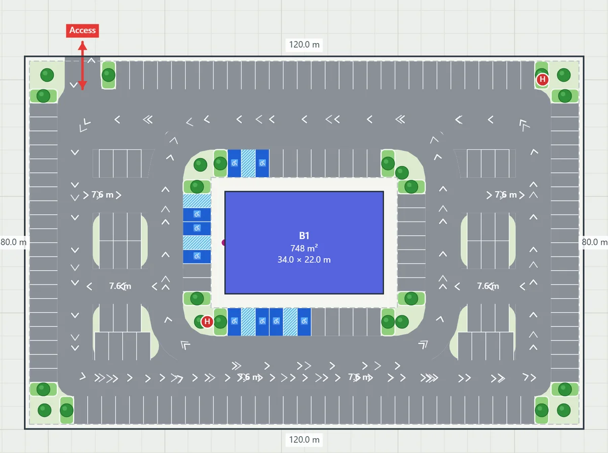 Surface Parking Planner: A Full Parking Layout in Seconds